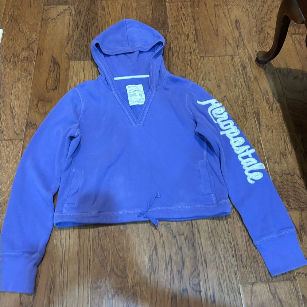 Aéropostale Cropped Hoodie Purple Size XL  Y2K/2011